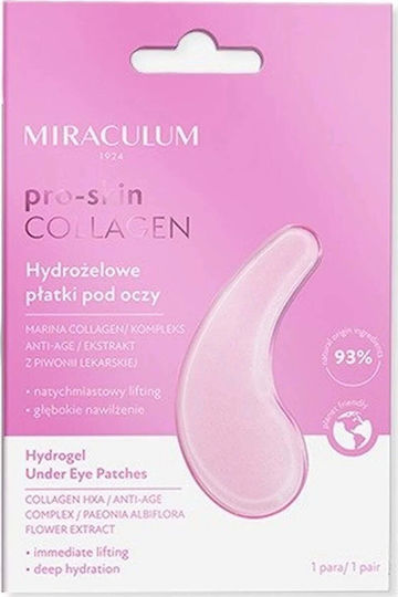 Miraculum Plasturi pentru ochi cu hidrogel Collagen Pro Skin, 2 buc