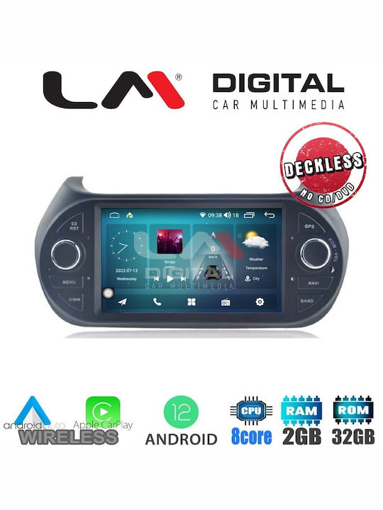 LM Digital Sistem Audio Auto pentru Peugeot Bipper Fiat Fiorino / Qubo Citroen Nemo 2008> (Bluetooth/USB/AUX/WiFi/GPS/Apple-Carplay/Android-Auto)