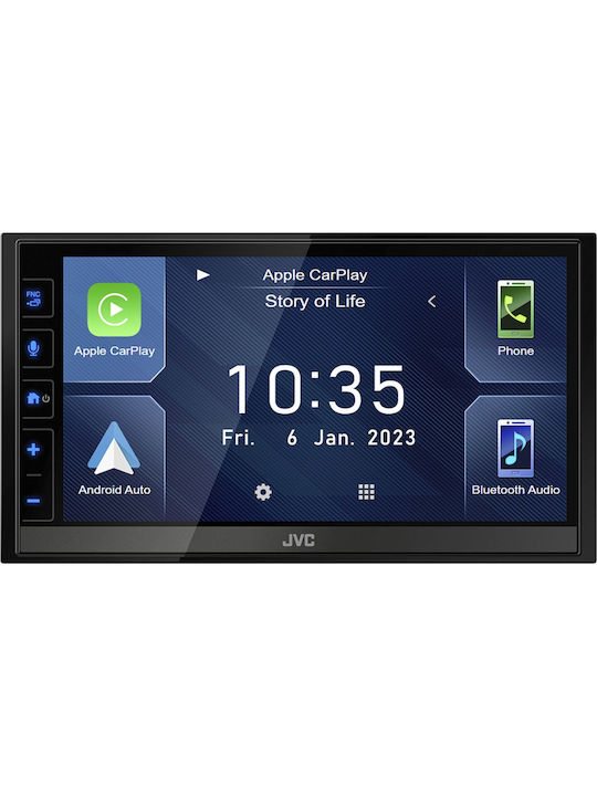 JVC Sistem Audio Auto 2DIN (Bluetooth/USB/WiFi/GPS/Apple-Carplay/Android-Auto) cu Ecran Tactil 6.8"