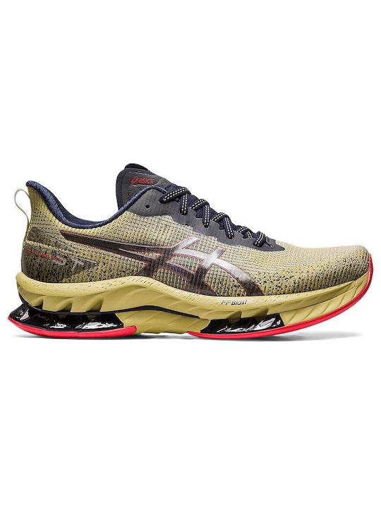 ASICS Kinsei Blast LE 2 Ανδρικά Αθλητικά Παπούτσια Running Olive Oil / Electric Red