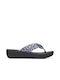 Clarks Glison 2 Women's Flat Sandals in Navy Blue Color