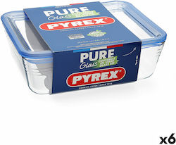 Pyrex Glass Lunch Box Pure Transparent 800ml 6pcs