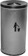 Molyto Metallic Waste Bin 50lt Inox