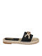 Women's Flat Sandals in Black Color