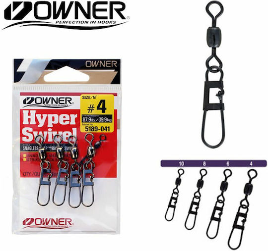 Owner Pro Parts 5189 Στριφτάρι Ψαρέματος No4 Μαύρο