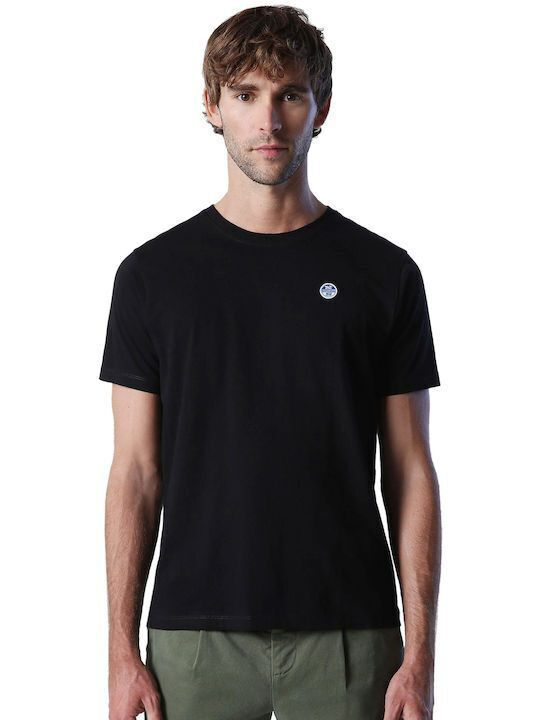 North Sails T-shirt Bărbătesc cu Mânecă Scurtă Negru