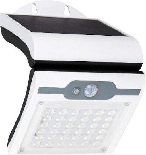 Spot Light Montat pe perete Lampă Solară 20W Alb Rece 6000K cu Senzor de Mișcare și Fotocelulă IP44