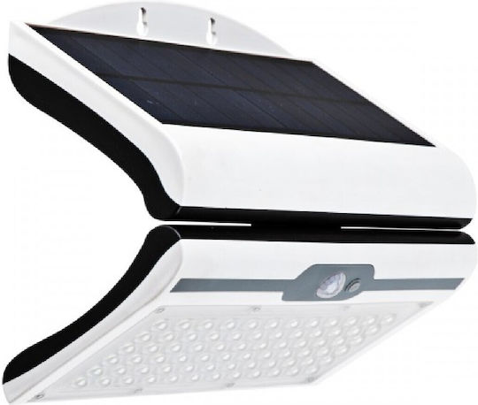 Spot Light Montat pe perete Lampă Solară 60W Alb Cald 3000K cu Senzor de Mișcare și Fotocelulă IP44