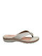 Leather Women's Flat Sandals Anatomic in Gray Color