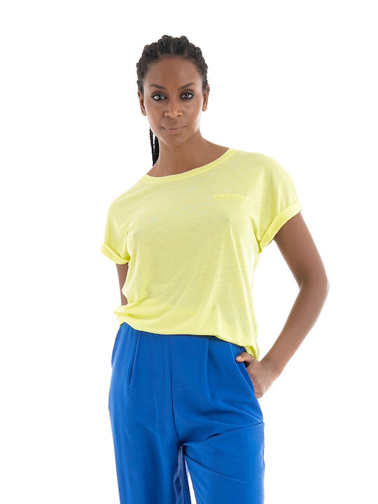 Only Women's Athletic T-shirt Yellow