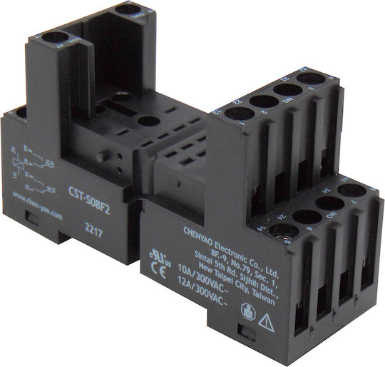 CST-S08F2 CYO Βάση Ρελέ Ηλεκτρολογικού Πίνακα 01.078.0106