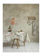 Nima Tablecloth Cotton Lush Green / Coral 150x220cm