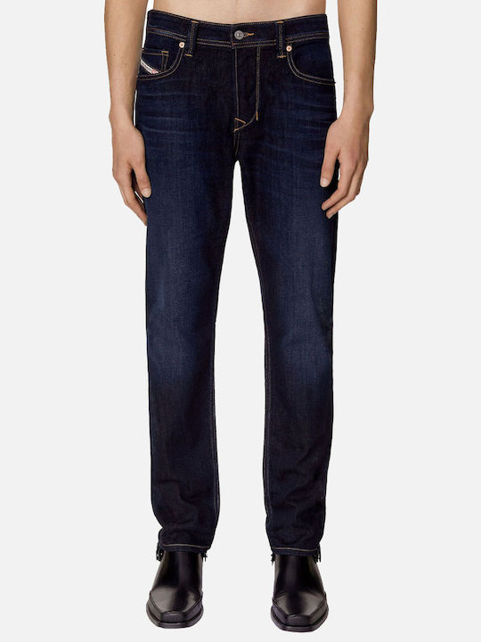 1986 Larkee-beex Men's Elastic Jeans Pants with Slim Tapered Fit Blue