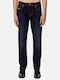 1986 Larkee-beex Men's Elastic Jeans Pants with Slim Tapered Fit Blue