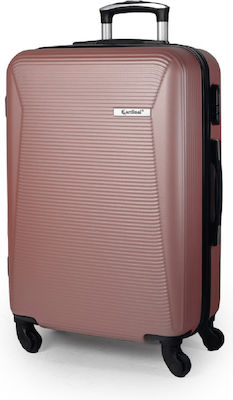 Cardinal 2009 Large Travel Suitcase Hard Pink Gold with 4 Wheels Height 70cm 2009/70