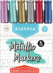 Starpak Металически 2мм Комплект 6 Цветни Маркери за Рисуване