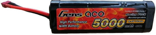 Gens Ace Baterie Flat Ni-MH 8.4V 5000mAh T-Plug Pentru Vehicul RC 2 Bucăți