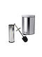 Sidirela Metallisch Set aus Toilettenbürste und Mülleimer für das Badezimmer 5Es Silber