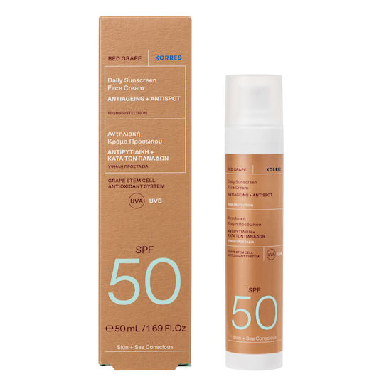 Korres Cremă de Față cu Protecție Solară cu Strugure Roșu SPF50 50ml