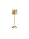 La Mia Luce Katy Metall Tischlampe LED mit Gold Schirm und Basis