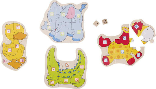 Wooden Kids Peg Puzzle for Ages 3+ 24pcs Goki