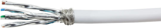 LogiLink SF/FTP Cat.7 (10Gbps) Καλώδιο Δικτύου Ethernet χωρίς ακροδέκτες 100m Λευκό