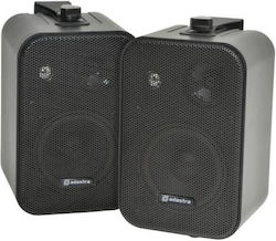 Adastra Pasive Difuzoare de Perete 30W B30V-B (Pereche) 13.6x15.5x24buc în Culoare Negru