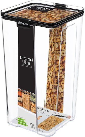 Sistema Ultra Vase General Use with Airtight Lid Plastic Transparent 4000ml