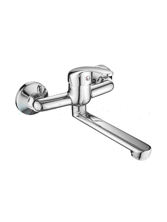 Kuchinox Pedro Kitchen Faucet Wall Silver