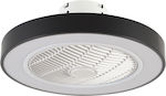 Inlight Chilko 101000320 Deckenventilator 50cm mit Licht und Fernbedienung Schwarz