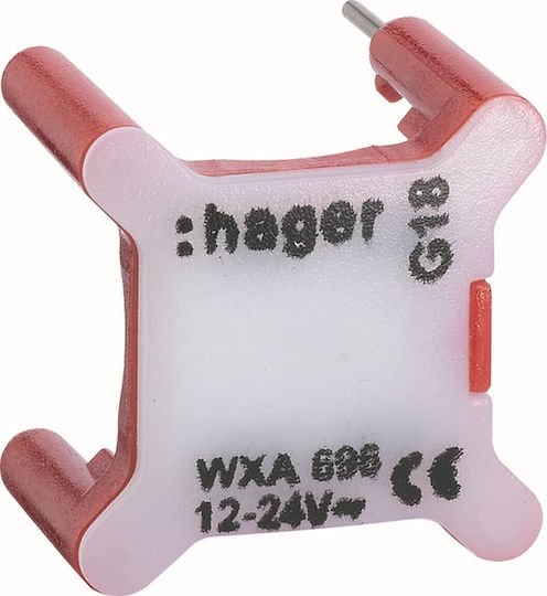 Hager Λυχνία Διακόπτη σε Κόκκινο Χρώμα WXA696