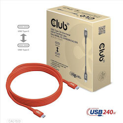Club3D USB 2.0 USB-C мъжки - USB-C мъжки 240W 3м (CAC-1513)