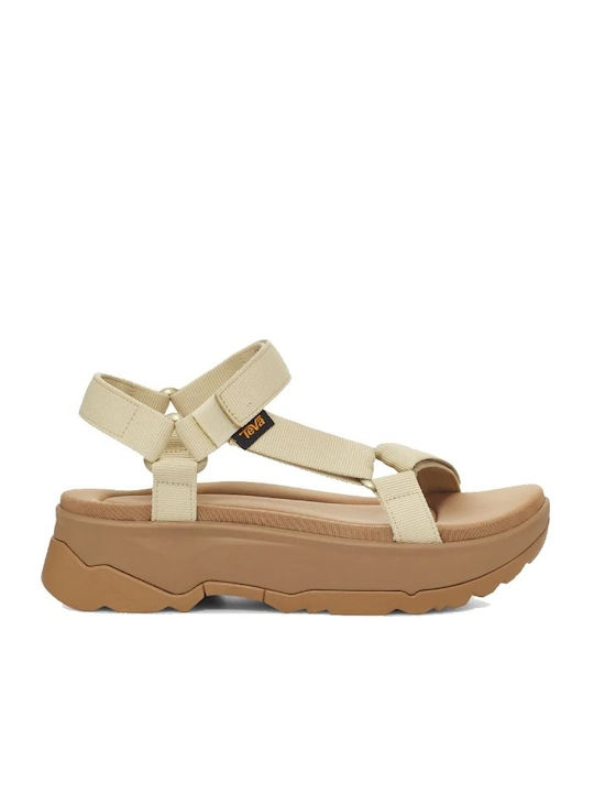 Jadito Γυναικεία Σανδάλια Flatforms Μπεζ