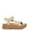 Jadito Γυναικεία Σανδάλια Flatforms Μπεζ