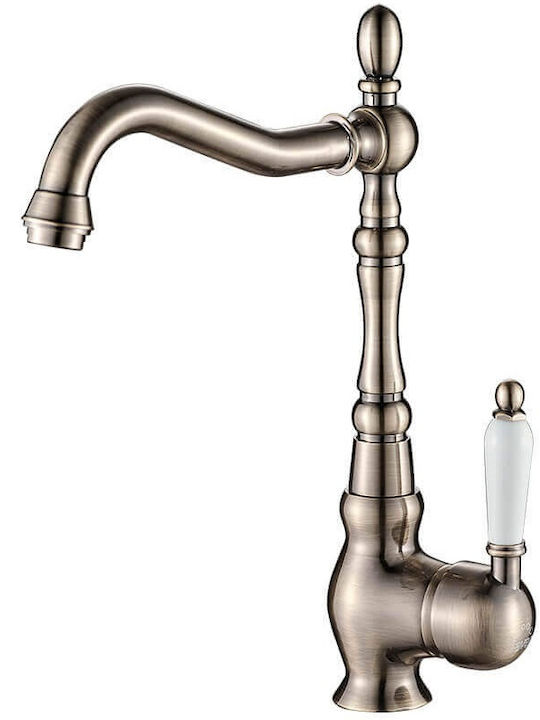 Laveo Tall Kitchen Faucet Counter Antique Brass
