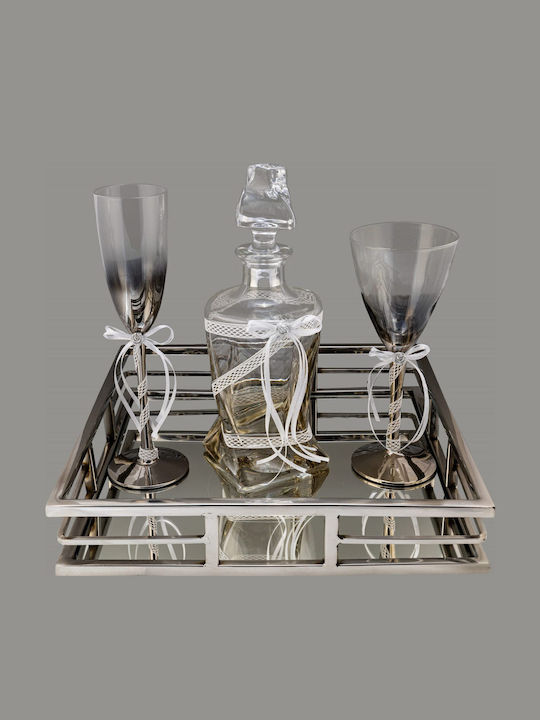 La Vista Wedding Carafe Set with Wine Glass Gla...