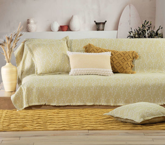 Nef-Nef Homeware Estia Sofa Throw 2 Seater 170x250cm Yellow