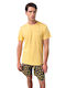 Vamp Men's Summer Pajamas Set Yellow