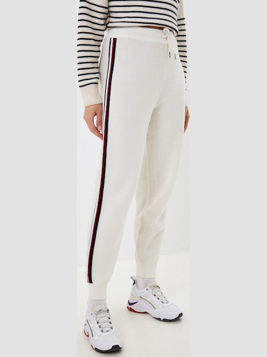 WW0WW37591 Pantaloni de Trening cu elastic Ecru