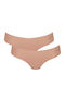 Γυναικεία String 2Pack χωρίς Ραφές Μπεζ