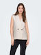 Women's Vest with Buttons White