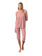 Vamp Summer Women's Pyjama Set Rose Dusty