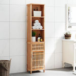 vidaXL Floor Bathroom Column Cabinet L42xD29xH182cm Walnut