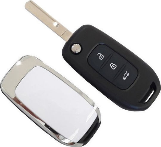 Renault Foldable Car Key Shell with Blade with 3 Buttons for Renault