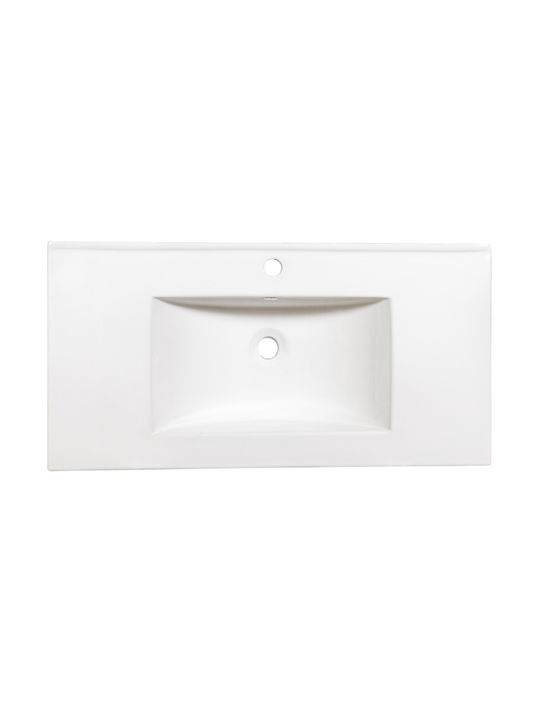 Martin Slim 90 Undermount Sink Porcelain 90x46cm White