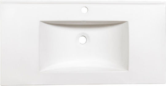 Martin Slim 90 Încorporat Chiuvetă Porțelan 90x46cm Porțelan lustruit