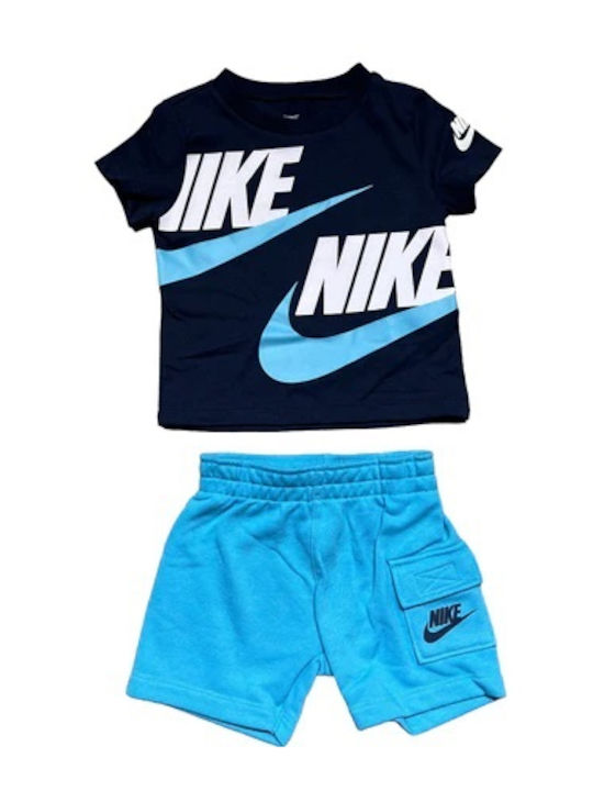 Nike Παιδικό Σετ με Σορτς Καλοκαιρινό 2τμχ Μπλε