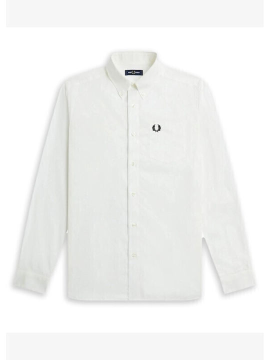Fred Perry Μακρυμάνικo Βαμβακερό Πουκάμισο σε Κ...
