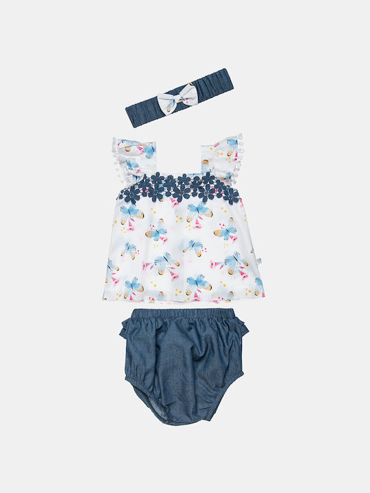 Alouette Kinder Set mit Shorts Sommer 3Stück Weiß