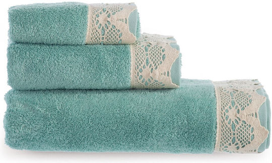 Nef-Nef Homeware Set of Towels 3 pcs Maricar Aqua Weight 550gsm Nef-Nef Homeware Set of Towels 3 pcs Maricar Aqua Weight 550gsm